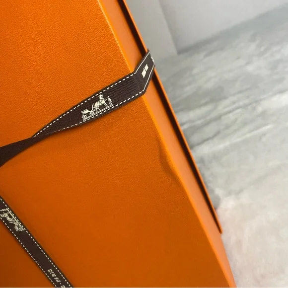 Hermès Orange Gift Box with Ribbon #1 - Picture 4 of 11